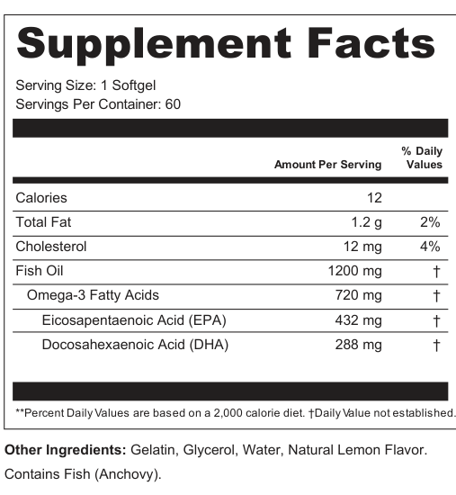 Supplement Facts for Mariner