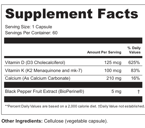 Supplement Facts for Solstice Beam